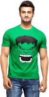 Nihaal Printed Men's Round Neck Green T-Shirt