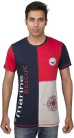 Ocean Race Graphic Print Men's Round Neck Multicolor T-Shirt