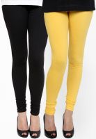 Pannkh Black/Yellow Solid Legging