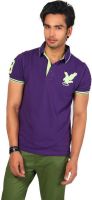 Provogue Printed Men's Round Neck Purple T-Shirt