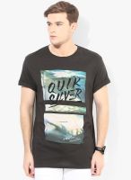 Quiksilver Grey Round Neck T-Shirt