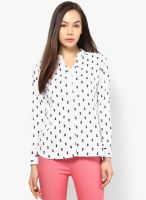 Raindrops White Printed Shirt