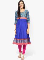 Rangmanch By Pantaloons Blue Printed Kurta