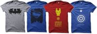 Rawpockets Graphic Print Men's Round Neck Grey, Blue, Red, Blue T-Shirt(Pack of 4)