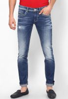 Rookies Washed Blue Slim Fit Jeans