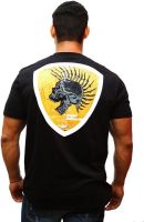 Royal Bikers Graphic Print Men's Round Neck Black T-Shirt