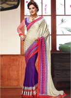 Shonaya Beige Printed Saree