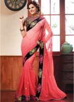 Shonaya Pink Embroidered Saree