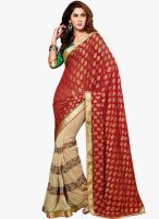 Shonaya Red Embroidered Saree