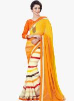 Shonaya Yellow Printed Saree