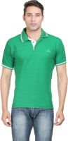 Sniper Solid Men's Polo Neck Green T-Shirt