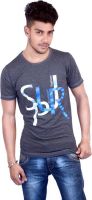 Spur Printed Men's Round Neck Silver T-Shirt