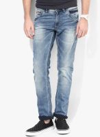 Spykar Blue Mid Rise Skinny Fit Jeans