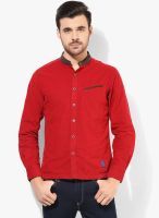 Spykar Red Regular Fit Casual Shirt