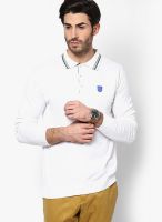 Spykar White Polo T-Shirt