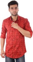 Studio Nexx Men's Printed Casual Red Shirt