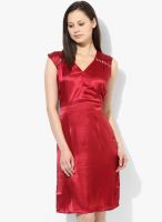 Style Quotient Maroon Colored Solid Shift Dress Style Quotient Maroon Colored Solid Shift Dress