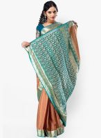 Sudarshan Silk Crepe Aqua Blue Saree