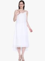 Sugar Her White Colored Solid Asymmetric Dress