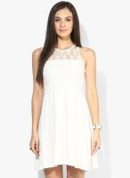 Tagd New York Off White Colored Solid Shift Dress