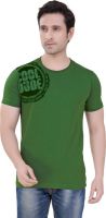 Tantra Graphic Print Men's Round Neck Green T-Shirt