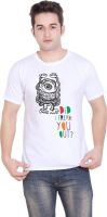 Tantra Graphic Print Men's Round Neck White T-Shirt