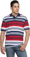 Tempt Striped Men's Polo Neck Red T-Shirt