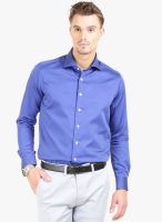 Thisrupt Blue Solid Slim Fit Formal Shirt