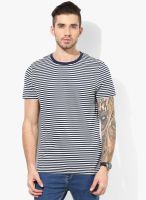 Tom Tailor Off White Striped Round Neck T-Shirt