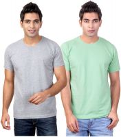 Top Notch Solid Men's Round Neck Grey, Light Green T-Shirt(Pack of 2) Top Notch Solid Men's Round Neck Grey, Light Green T-Shirt(Pack of 2)