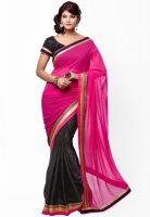 Triveni Sarees Black Border Work Sarees