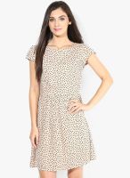 United Colors of Benetton Beige Colored Printed Shift Dress