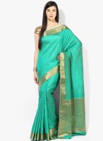 Urban Vastra Green Solid Saree