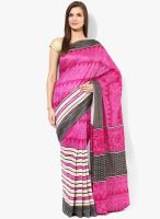 Vaishali Pink Printed Silk Blend Saree
