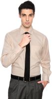 Van Heusen Men's Striped Casual Orange Shirt