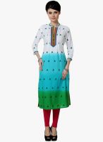 Varanga White Printed Kurtis