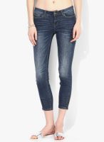 Vero Moda Blue Solid Jeans