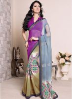 Vishal Purple Printed Saree