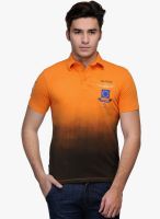 WYM Orange Solid Polo T-Shirt