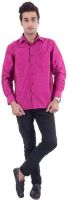 Warrior Men's Solid Casual Pink Shirt