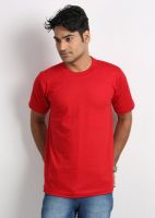 Weardo Solid Men's Round Neck Red T-Shirt