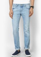 Wrangler Light Blue Washed Slim Fit Jeans (Skanders)