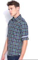 Wrangler Men's Checkered Casual Green Shirt