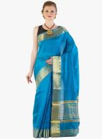 Xclusive Chhabra Aqua Blue Printed Saree