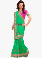 Xclusive Chhabra Green Embellished Saree