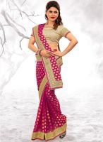 Xclusive Chhabra Magenta Embellished Saree
