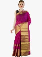 Xclusive Chhabra Magenta Striped Saree