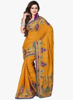 Xclusive Chhabra Mustard Yellow Embroidered Saree