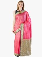 Xclusive Chhabra Pink Printed Saree