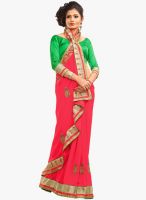 Xclusive Chhabra Red Embellished Saree